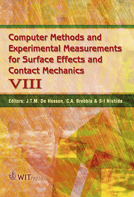 Computer Methods and Experimental Measurements for Surface Effects and Contact Mechanics VIII