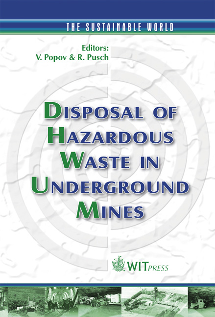 Disposal of Hazardous Waste in Underground Mines